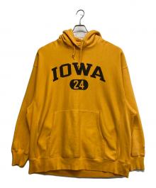 Champion（チャンピオン）の古着「カレッジリバースウィーブパーカー」｜イエロー