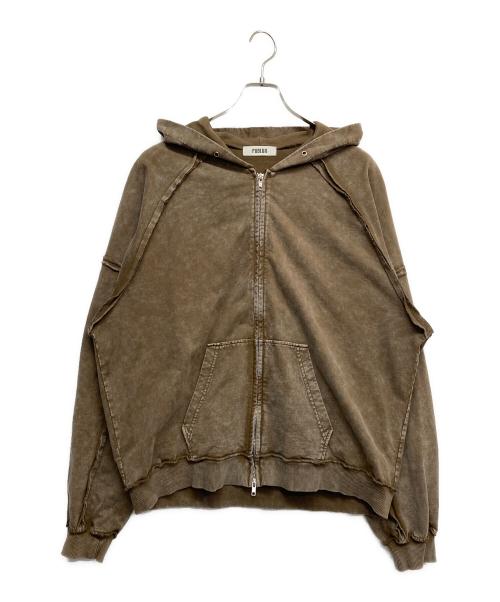 PUBLUX（パブリュクス）PUBLUX (パブリュクス) フェードジップパーカー ブラウン サイズ:Mの古着・服飾アイテム