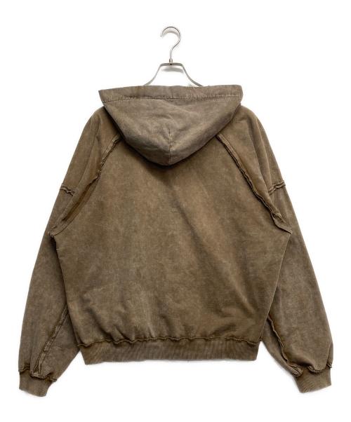 PUBLUX（パブリュクス）PUBLUX (パブリュクス) フェードジップパーカー ブラウン サイズ:Mの古着・服飾アイテム