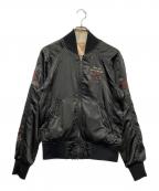 DIESELディーゼル）の古着「リバーシブルスカジャン」｜ブラック