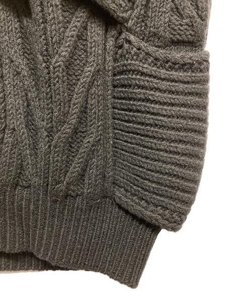 YOKE（ヨーク）YOKE (ヨーク) CROSSING CABLE CREW NECK KNIT ブラック サイズ:2の古着・服飾アイテム