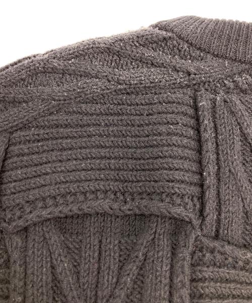 YOKE（ヨーク）YOKE (ヨーク) CROSSING CABLE CREW NECK KNIT ブラック サイズ:2の古着・服飾アイテム