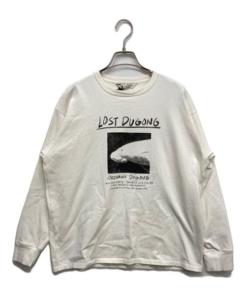 beautiful people（ビューティフルピープル）beautiful people (ビューティフルピープル) feels suvin jersey print long T ホワイト サイズ:38の古着・服飾アイテム