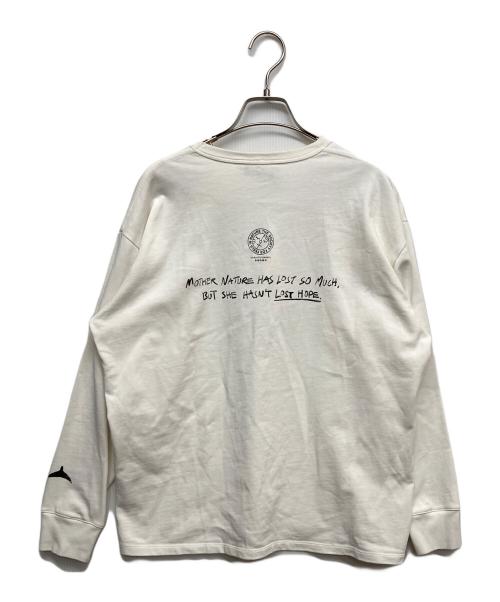 beautiful people（ビューティフルピープル）beautiful people (ビューティフルピープル) feels suvin jersey print long T ホワイト サイズ:38の古着・服飾アイテム