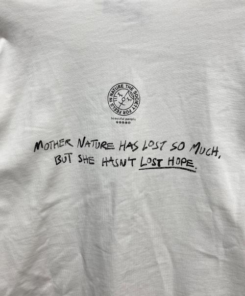beautiful people（ビューティフルピープル）beautiful people (ビューティフルピープル) feels suvin jersey print long T ホワイト サイズ:38の古着・服飾アイテム