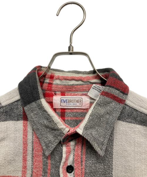 FIVE BROTHER（ファイブブラザー）FIVE BROTHER (ファイブブラザー) ワイドネルシャツ レッド サイズ:XLの古着・服飾アイテム