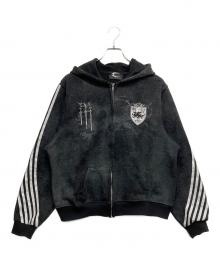 cozy worldwide（コジー ワールドワイド）の古着「royai knight club waxed hoodie」｜ブラック