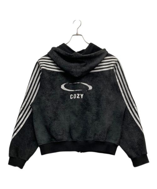 cozy worldwide（コジー ワールドワイド）cozy worldwide (コジー ワールドワイド) royai knight club waxed hoodie ブラック サイズ:Lの古着・服飾アイテム