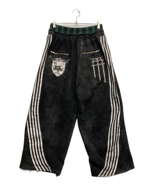 cozy worldwide（コジー ワールドワイド）cozy worldwide (コジー ワールドワイド) ROYAL KNIGHT CLUB WAXEDSWEATPANTS ブラック サイズ:Lの古着・服飾アイテム