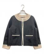 TIARAティアラ）の古着「ノーカラージャケット」｜ブラック