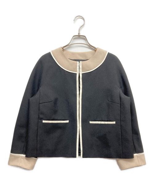 TIARA（ティアラ）TIARA (ティアラ) ノーカラージャケット ブラック サイズ:3の古着・服飾アイテム