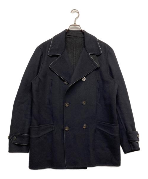 dunhill（ダンヒル）dunhill (ダンヒル) カシミヤブレンドPコート ブラック サイズ:Lの古着・服飾アイテム