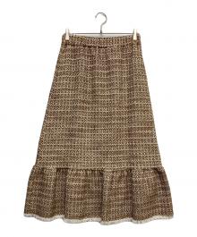 Couture d'adam（クチュールドアダム）の古着「イタリアンツイードスカート」｜ベージュ
