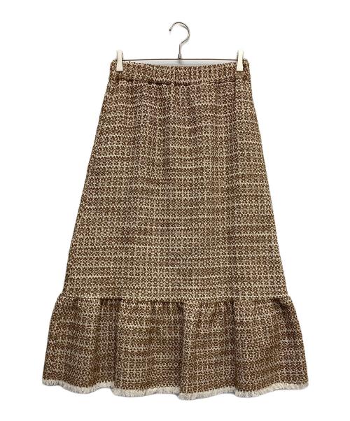 Couture d'adam（クチュールドアダム）COUTURE D'ADAM (クチュールドアダム) イタリアンツイードスカート ベージュ サイズ:38の古着・服飾アイテム