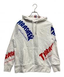 THRASHER×HUF（スラッシャー×ハフ）の古着「ロゴパーカー」｜ホワイト