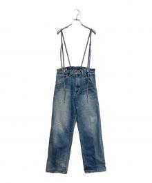 Whim Gazette（ウィムガゼット）の古着「サスペンダーデニムパンツ」｜インディゴ