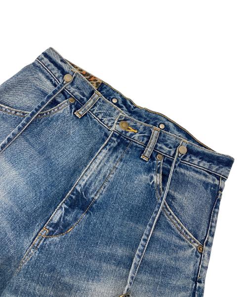 Whim Gazette（ウィムガゼット）Whim Gazette (ウィムガゼット) サスペンダーデニムパンツ インディゴ サイズ:Fの古着・服飾アイテム