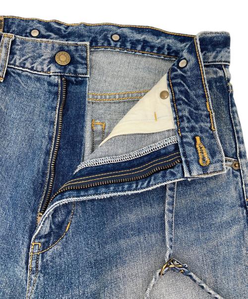 Whim Gazette（ウィムガゼット）Whim Gazette (ウィムガゼット) サスペンダーデニムパンツ インディゴ サイズ:Fの古着・服飾アイテム