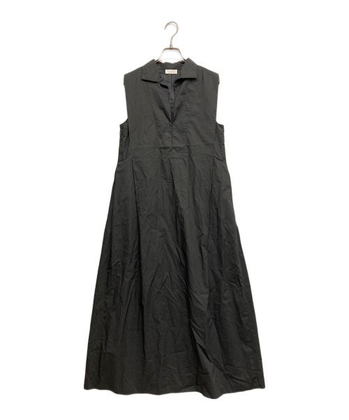 BALLSEY（ボールジィ）BALLSEY (ボールジィ) プロセスドコットン スキッパーカラーワンピース グレー サイズ:36の古着・服飾アイテム