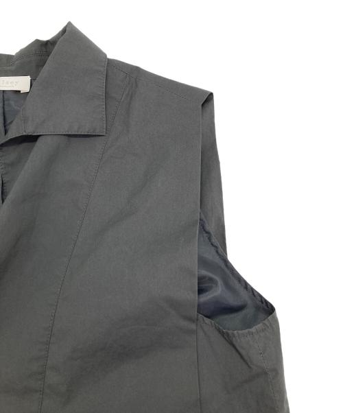 BALLSEY（ボールジィ）BALLSEY (ボールジィ) プロセスドコットン スキッパーカラーワンピース グレー サイズ:36の古着・服飾アイテム