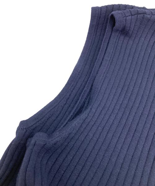 Rirandture（リランドチュール）Rirandture (リランドチュール) ストライプリボンドッキングワンピース ブルー サイズ:2の古着・服飾アイテム