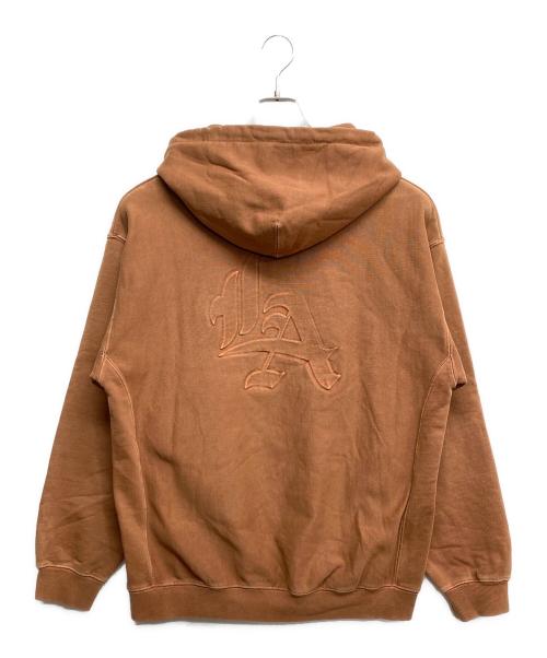 X-LARGE（エクストララージ）X-LARGE (エクストララージ) PIGMENT EMBOSSED PULLOVER HOODED SWEAT ブラウン サイズ:Lの古着・服飾アイテム
