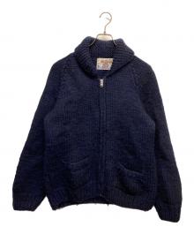 KANATA（カナタ）の古着「カウチンニットカーディガン」｜ネイビー