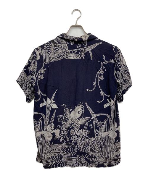 EVISU（エヴィス）EVISU (エヴィス) カープアロハシャツ ネイビー サイズ:36の古着・服飾アイテム