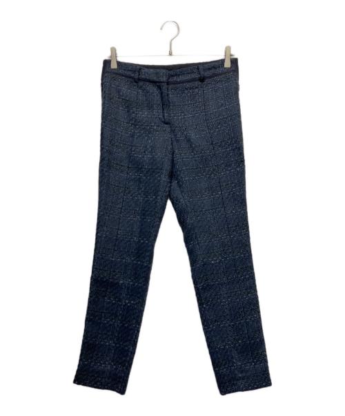 TORY BURCH（トリーバーチ）TORY BURCH (トリーバーチ) ツイードトラウザーパンツ ネイビー サイズ:2の古着・服飾アイテム