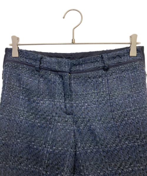 TORY BURCH（トリーバーチ）TORY BURCH (トリーバーチ) ツイードトラウザーパンツ ネイビー サイズ:2の古着・服飾アイテム