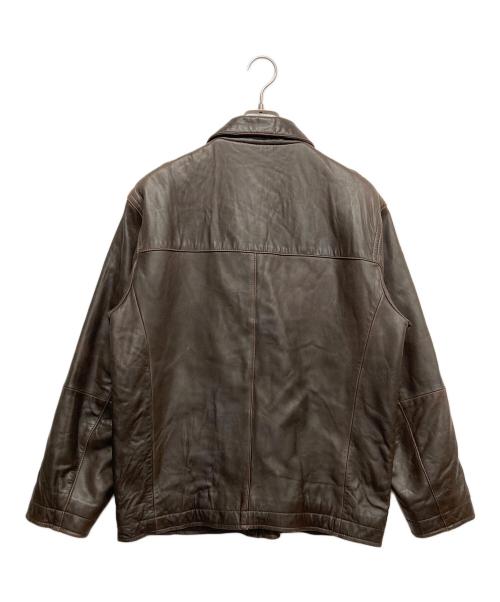 PERRY ELLIS PORTFOLIO（ペリーエリス）PERRY ELLIS PORTFOLIO (ペリーエリス) ラムスキンレザージャケット ブラウン サイズ:Mの古着・服飾アイテム