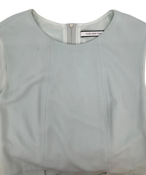 FOXEY NEWYORK（フォクシーニューヨーク）FOXEY NEWYORK (フォクシーニューヨーク) ノースリーブワンピース スカイブルー サイズ:40の古着・服飾アイテム