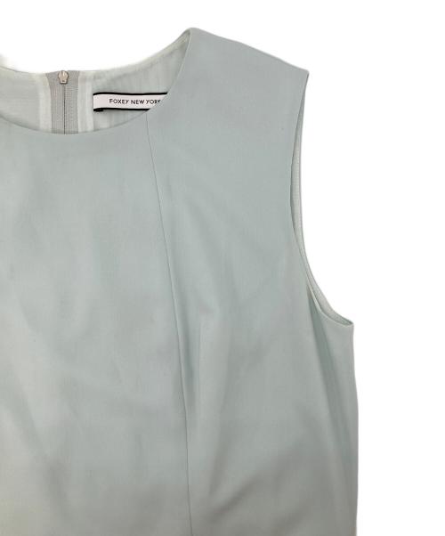FOXEY NEWYORK（フォクシーニューヨーク）FOXEY NEWYORK (フォクシーニューヨーク) ノースリーブワンピース スカイブルー サイズ:40の古着・服飾アイテム