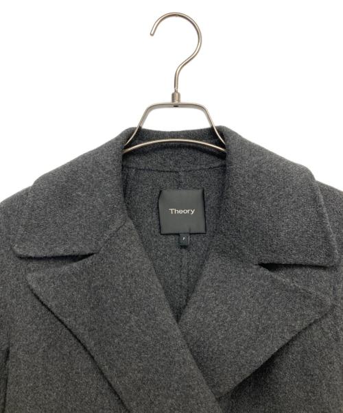 theory（セオリー）theory (セオリー) カシミヤダブルフェイスコート グレー サイズ:Pの古着・服飾アイテム