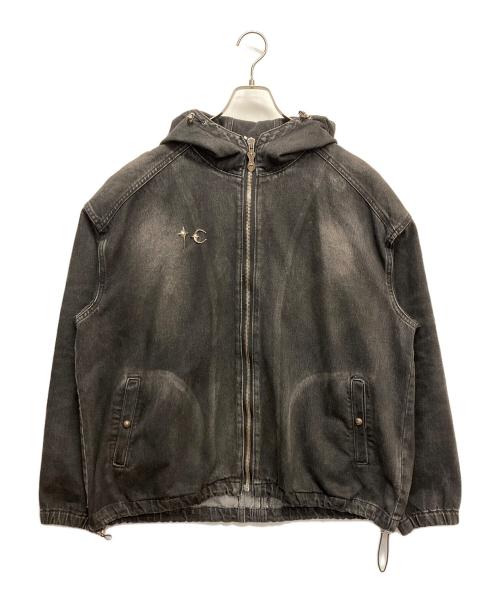 THUG CLUB（サグ クラブ）THUG CLUB (サグ クラブ) BASIC EMBLEM DENIM JACKET ブラック サイズ:2の古着・服飾アイテム