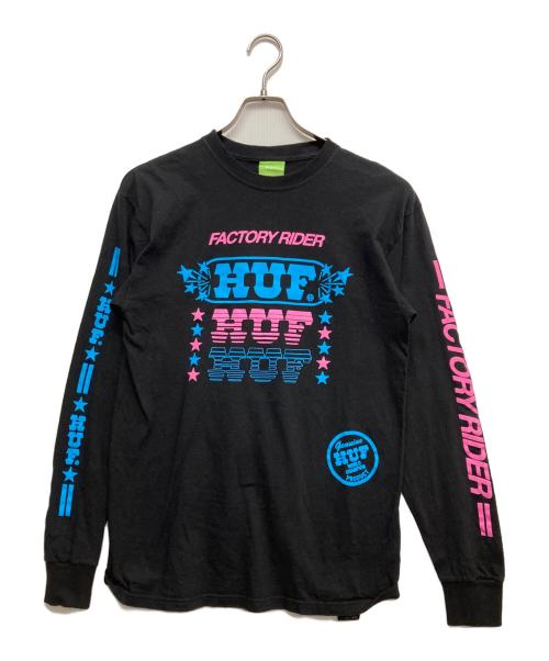 HUF（ハフ）HUF (ハフ) ロングスリーブプリントカットソー ブラック サイズ:Mの古着・服飾アイテム