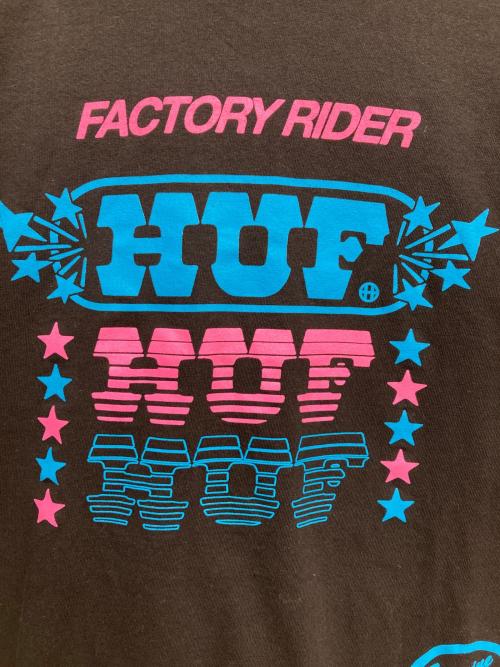 HUF（ハフ）HUF (ハフ) ロングスリーブプリントカットソー ブラック サイズ:Mの古着・服飾アイテム