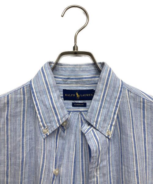 RALPH LAUREN（ラルフローレン）RALPH LAUREN (ラルフローレン) ストライプシャツ ブルー サイズ:XSの古着・服飾アイテム