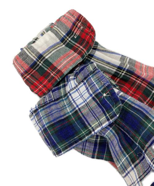 RALPH LAUREN（ラルフローレン）RALPH LAUREN (ラルフローレン) リネンチェックシャツ ブルー サイズ:XSの古着・服飾アイテム