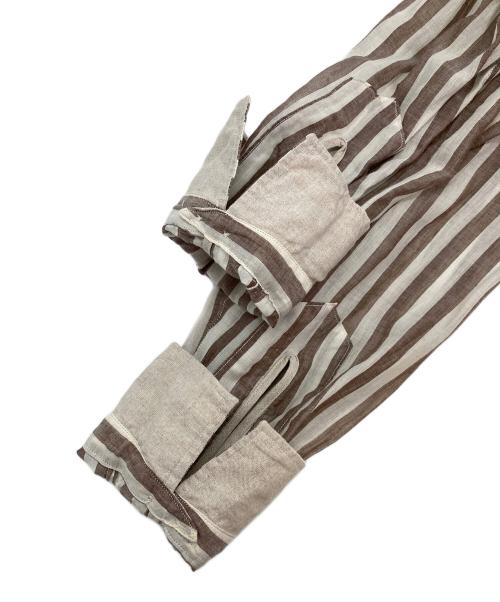 PAUL SMITH（ポールスミス）Paul Smith (ポールスミス) リネン混シャツ ブラウン サイズ:Mの古着・服飾アイテム