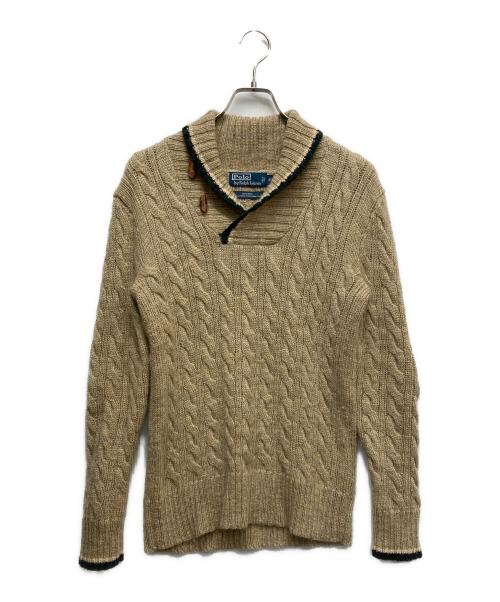 POLO RALPH LAUREN（ポロ・ラルフローレン）POLO RALPH LAUREN (ポロ・ラルフローレン) ショールカラーニット ブラウン サイズ:Sの古着・服飾アイテム