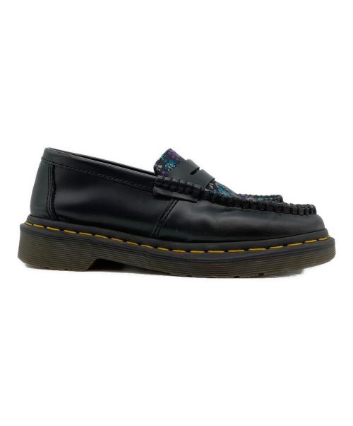 Dr.Martens（ドクターマーチン）Dr.Martens (ドクターマーチン) PENTON FLORAL JACQUARD LOAFERS ブラック サイズ:UK4/US6/EU37の古着・服飾アイテム