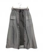 Pinky & Dianneピンキーアンドダイアン）の古着「シアーレイヤードスカート」｜グレー