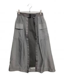 Pinky & Dianne（ピンキーアンドダイアン）の古着「シアーレイヤードスカート」｜グレー