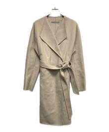theory luxe（セオリーリュクス）の古着「ノーカラーウールコート」｜ベージュ