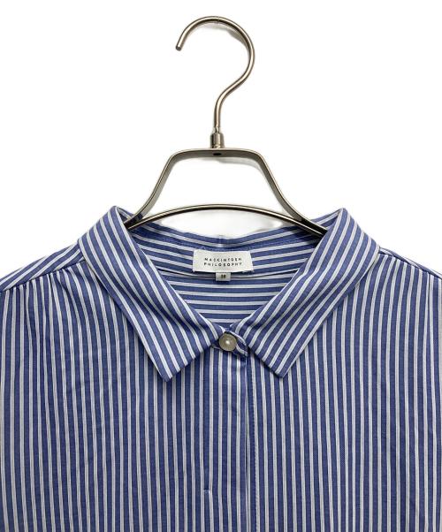 MACKINTOSH PHILOSOPHY（マッキントッシュ フィロソフィー）MACKINTOSH PHILOSOPHY (マッキントッシュ フィロソフィー) シャツワンピース ブルー サイズ:38の古着・服飾アイテム