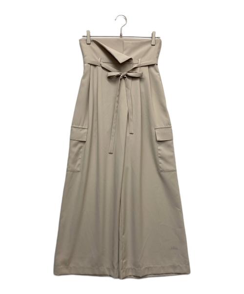 Adam et Rope（アダム エ ロペ）Adam et Rope (アダム エ ロペ) アシンメトリータックパンツ ベージュ サイズ:38の古着・服飾アイテム