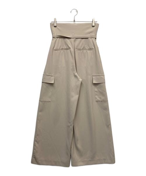 Adam et Rope（アダム エ ロペ）Adam et Rope (アダム エ ロペ) アシンメトリータックパンツ ベージュ サイズ:38の古着・服飾アイテム