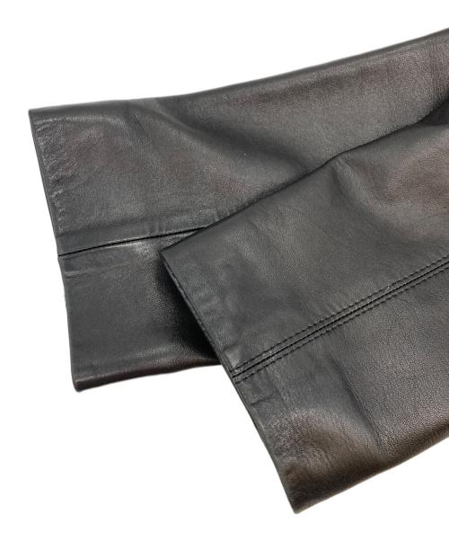 Aquascutum（アクアスキュータム）Aquascutum (アクアスキュータム) ラムレザーコート ブラック サイズ:9の古着・服飾アイテム