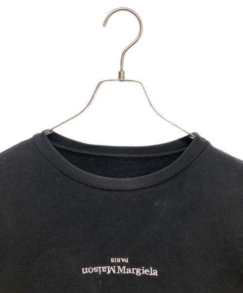 Maison Margiela（メゾンマルジェラ）Maison Margiela (メゾンマルジェラ) 逆さ ロゴ スウェット ブラック サイズ:48の古着・服飾アイテム